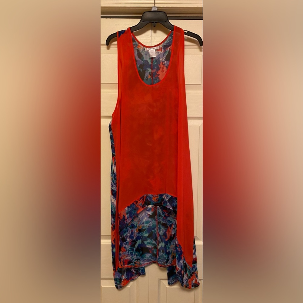 K .Jordan Sheer High Low Tank Top